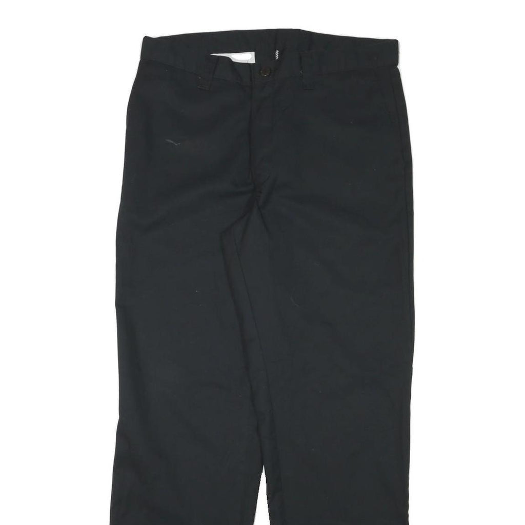 DICKIES Mens Regular Fit Black Cotton Blend Trousers W32 L31 Workwear Zip