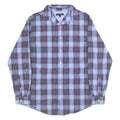 TOMMY HILFIGER Mens Blue & Red Check Shirt L Long Sleeve Cotton Casual
