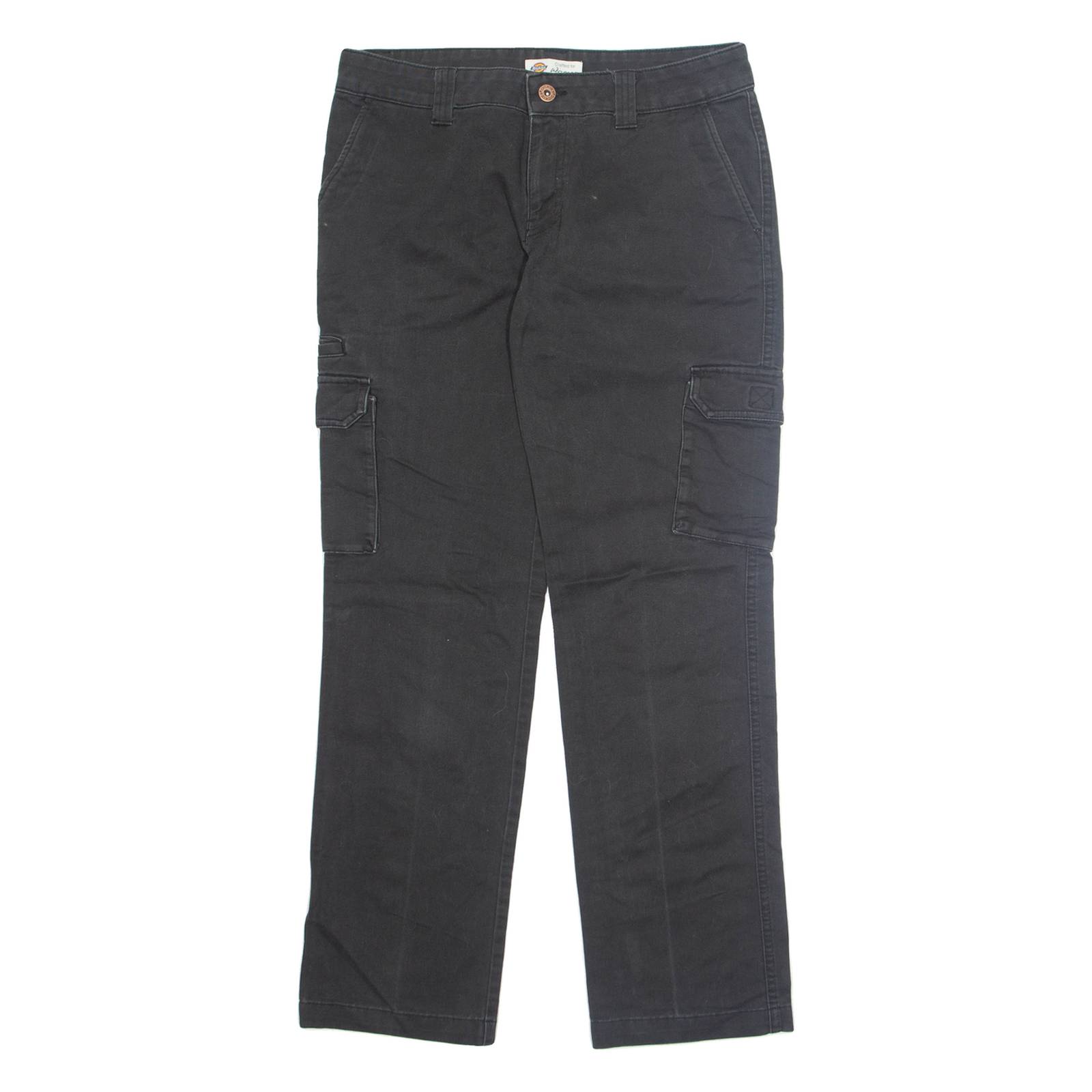 DICKIES Cargo Womens Trousers Grey Relaxed Tapered W30 L30