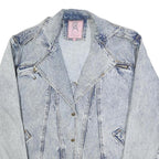 COA Womens Blue Cotton Denim Jacket M Button Closure Casual Vintage Style