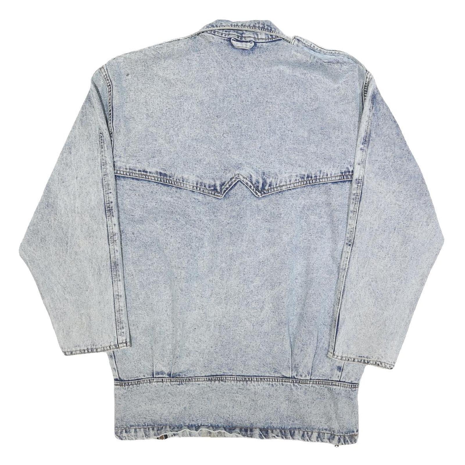 COA Womens Blue Cotton Denim Jacket M Button Closure Casual Vintage Style