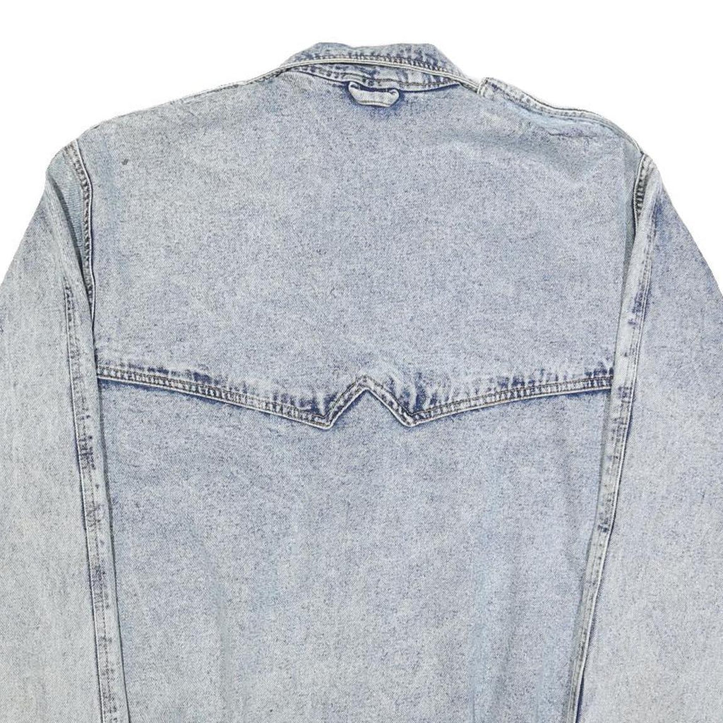 COA Womens Blue Cotton Denim Jacket M Button Closure Casual Vintage Style