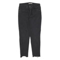 LEVI'S 721 Womens Jeans Black Slim Skinny Denim Raw Hem W30 L27