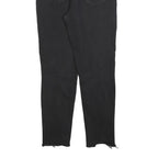 LEVI'S 721 Womens Jeans Black Slim Skinny Denim Raw Hem W30 L27