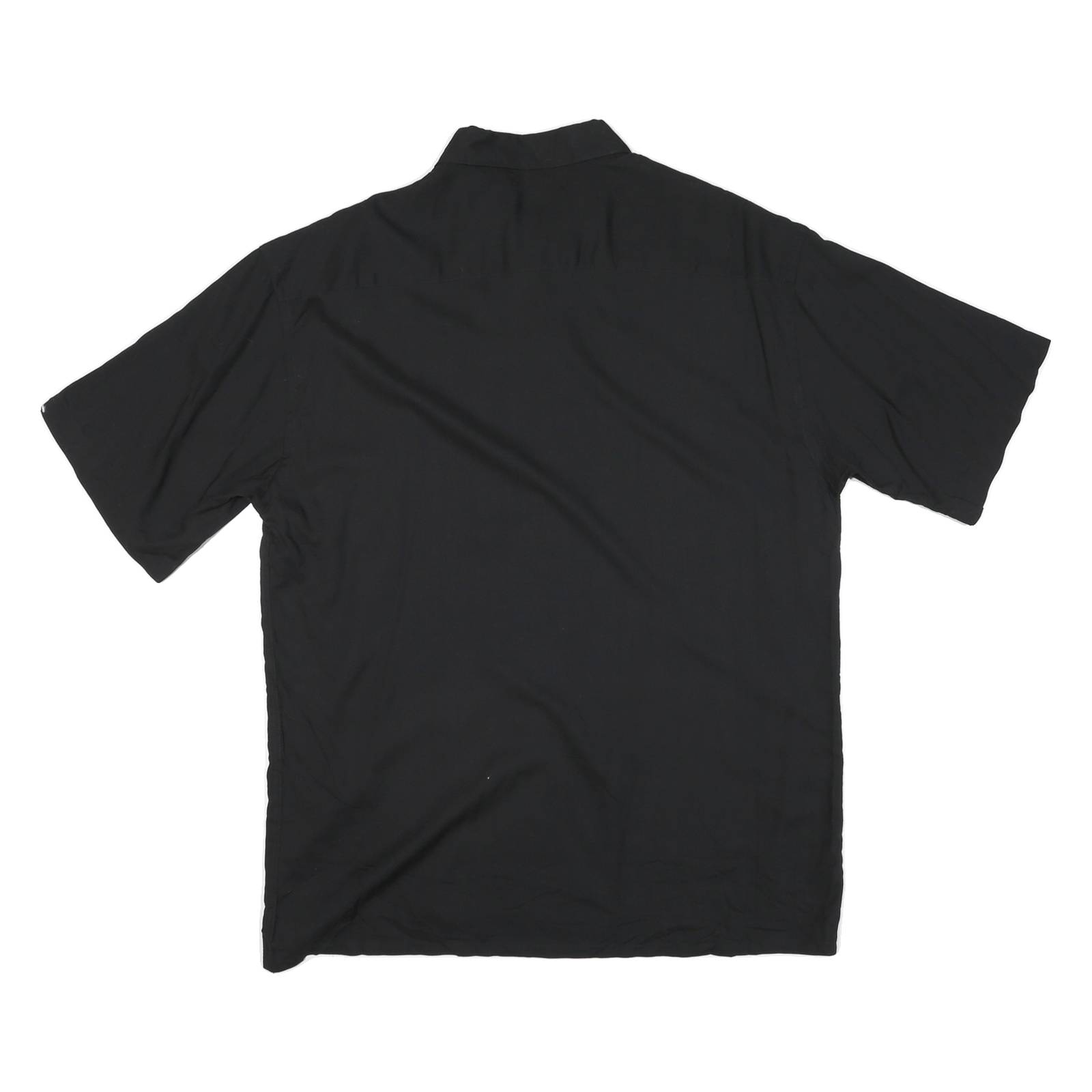 PIERRE CARDIN Mens Black & White Rayon Short Sleeve Shirt L Stylish Tropical