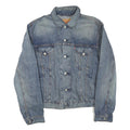LEVI'S Mens Blue Denim Jacket L Cotton Blend Classic Button Closure Casual