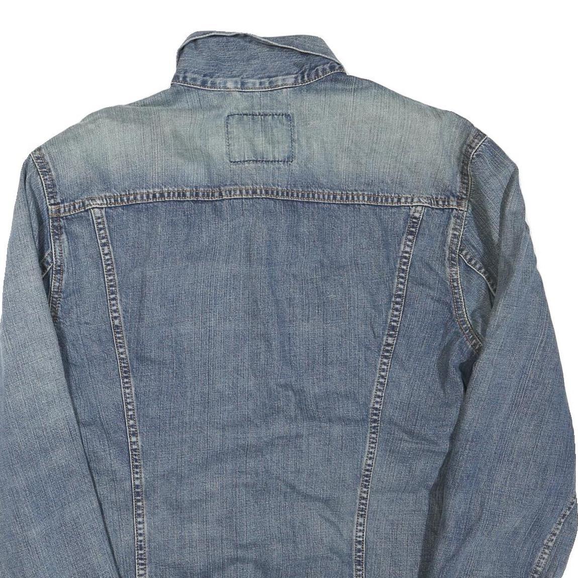 LEVI'S Mens Blue Denim Jacket L Cotton Blend Classic Button Closure Casual