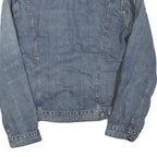 LEVI'S Mens Blue Denim Jacket L Cotton Blend Classic Button Closure Casual