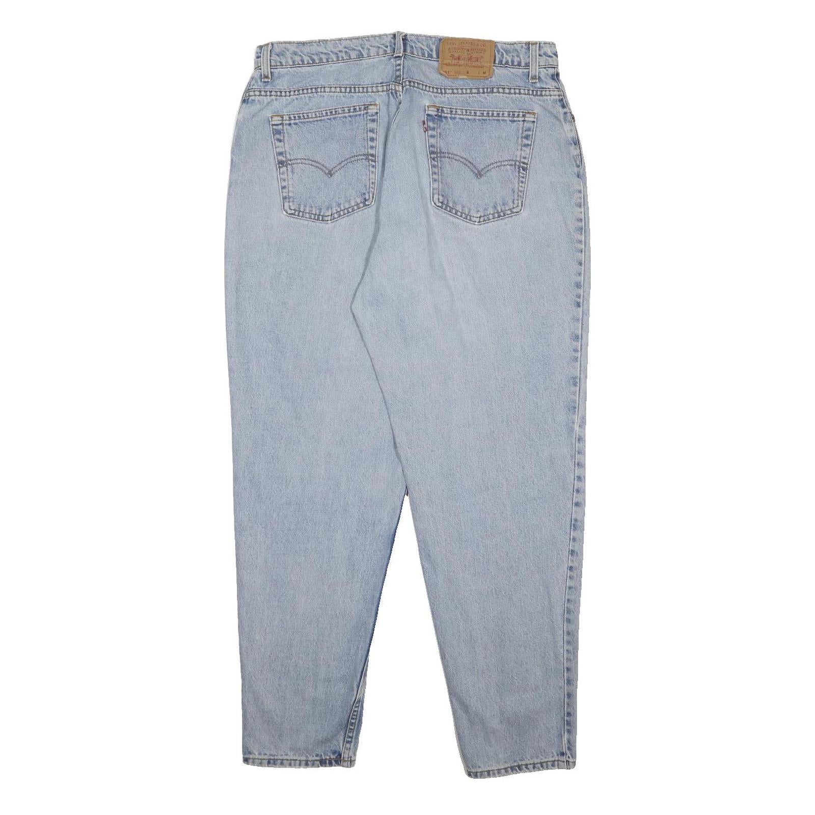 LEVI'S 551 Womens Jeans Blue Relaxed Tapered Denim Medium W36 L29 Classic Fit