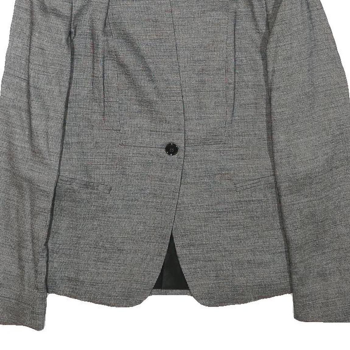 MAX MARA Womens Grey Wool Blend Tailored Jacket XS Button Closure Plain