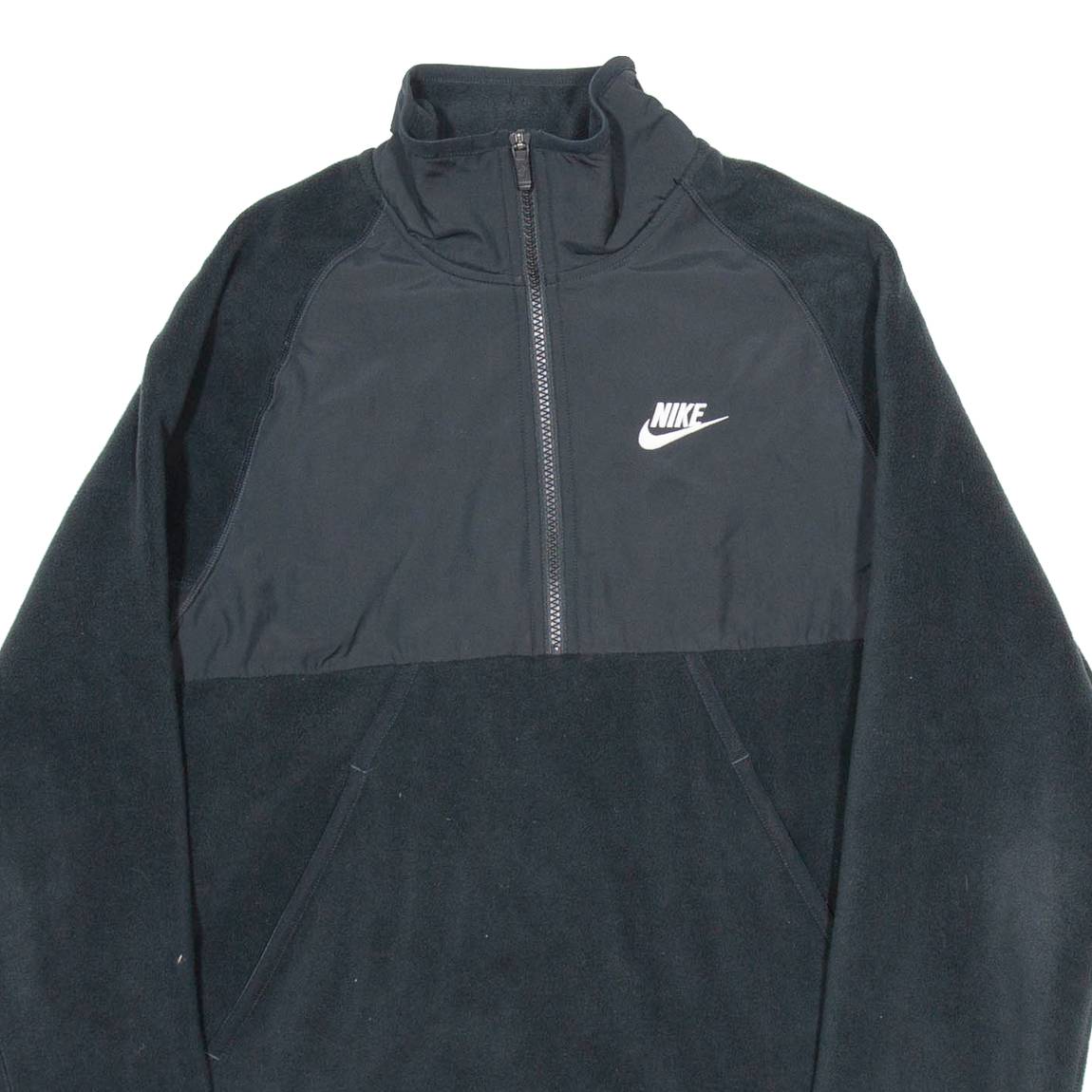 NIKE Mens Fleece Black 1/2 Zip Tight Knit XS