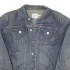 CALVIN KLEIN JEANS Womens Blue Denim Jacket S Woven Button Front Casual