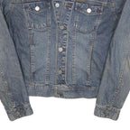 CALVIN KLEIN JEANS Womens Blue Denim Jacket S Woven Button Front Casual