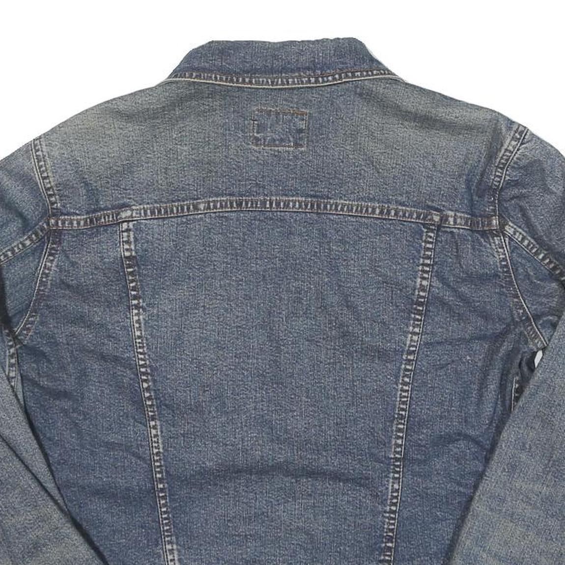 CALVIN KLEIN JEANS Womens Blue Denim Jacket S Woven Button Front Casual
