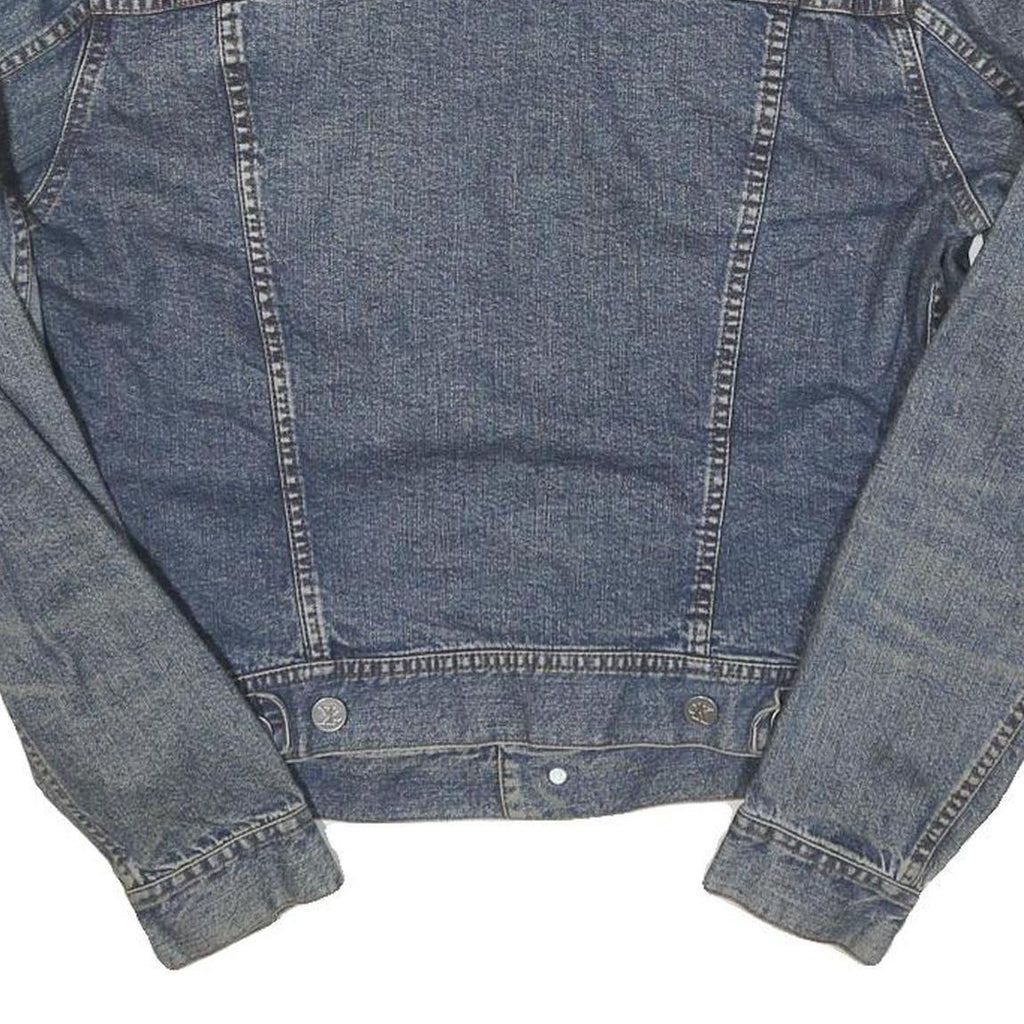 CALVIN KLEIN JEANS Womens Blue Denim Jacket S Woven Button Front Casual