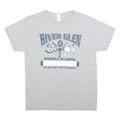 HANES Mens Grey River Glen School Graphic T-Shirt M Short Sleeve Crew Neck