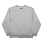 NAUTICA Mens Grey Crew Neck L Cotton Blend Pullover Sweatshirt Stylish Comfort