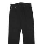 LEVI'S Mens Cotton Blend Black Regular Straight Trousers W34 L34 Classic Button
