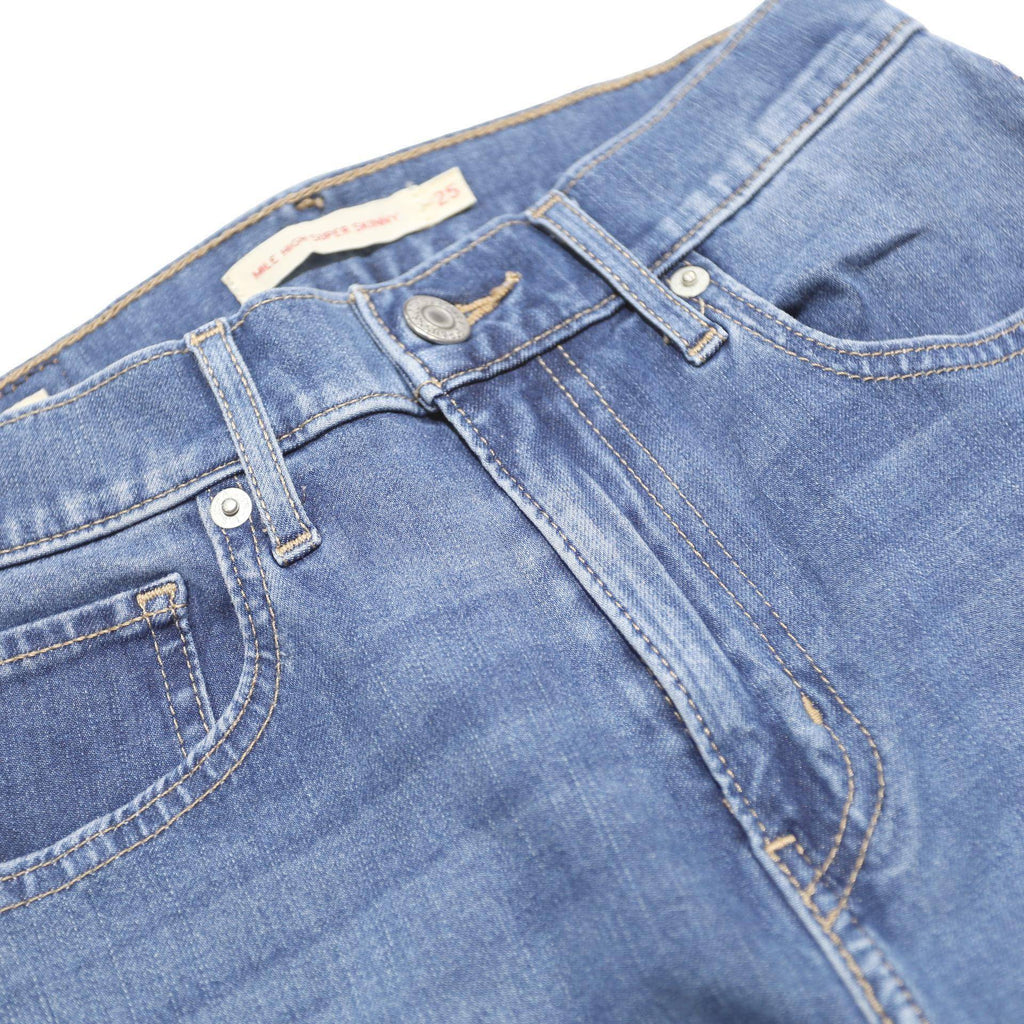 LEVI'S Big E Womens Jeans Blue Slim Skinny Denim Medium W25 L28 Classic Zip