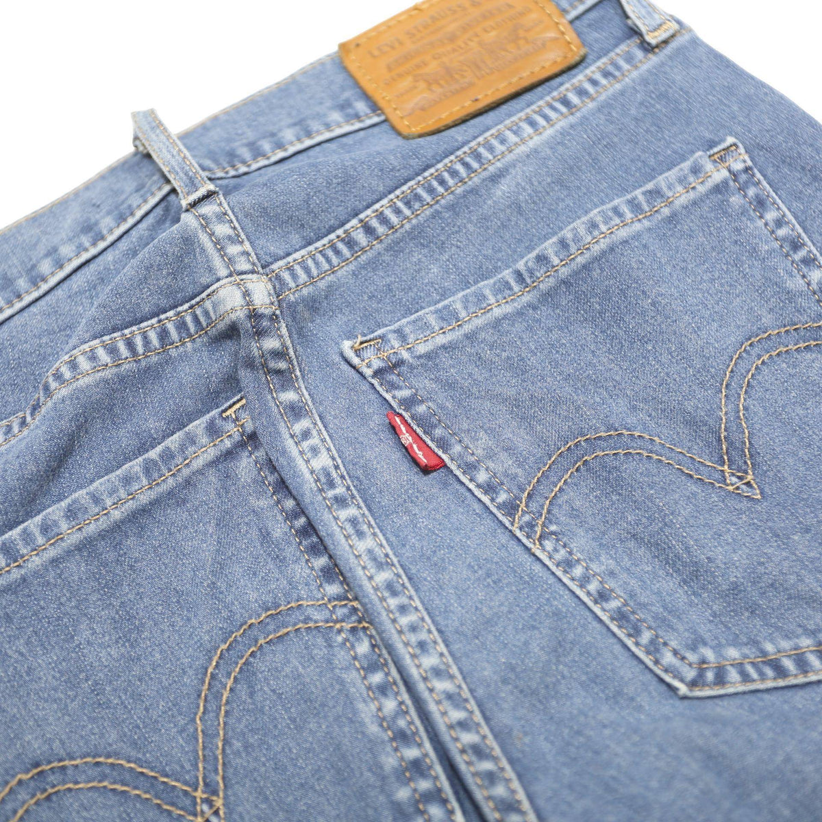 LEVI'S Big E Womens Jeans Blue Slim Skinny Denim Medium W25 L28 Classic Zip