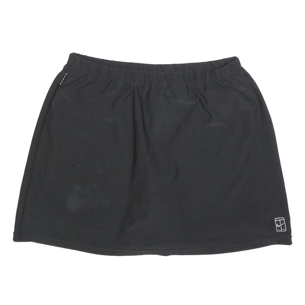 NIKE Court Womens Black Mini Polyester Skort Sports Casual Activewear Size L