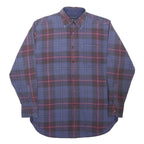 TOMMY HILFIGER Mens Blue & Red Check Shirt S Button-Down Collar Cotton Casual