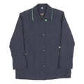 BIAGGINI Womens Navy Blue & Green Button Jacket UK 14 Polyester Blend Classic
