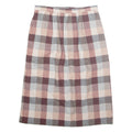 Womens Straight Skirt Red Midi Wool Gingham M