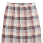 Womens Straight Skirt Red Midi Wool Gingham M