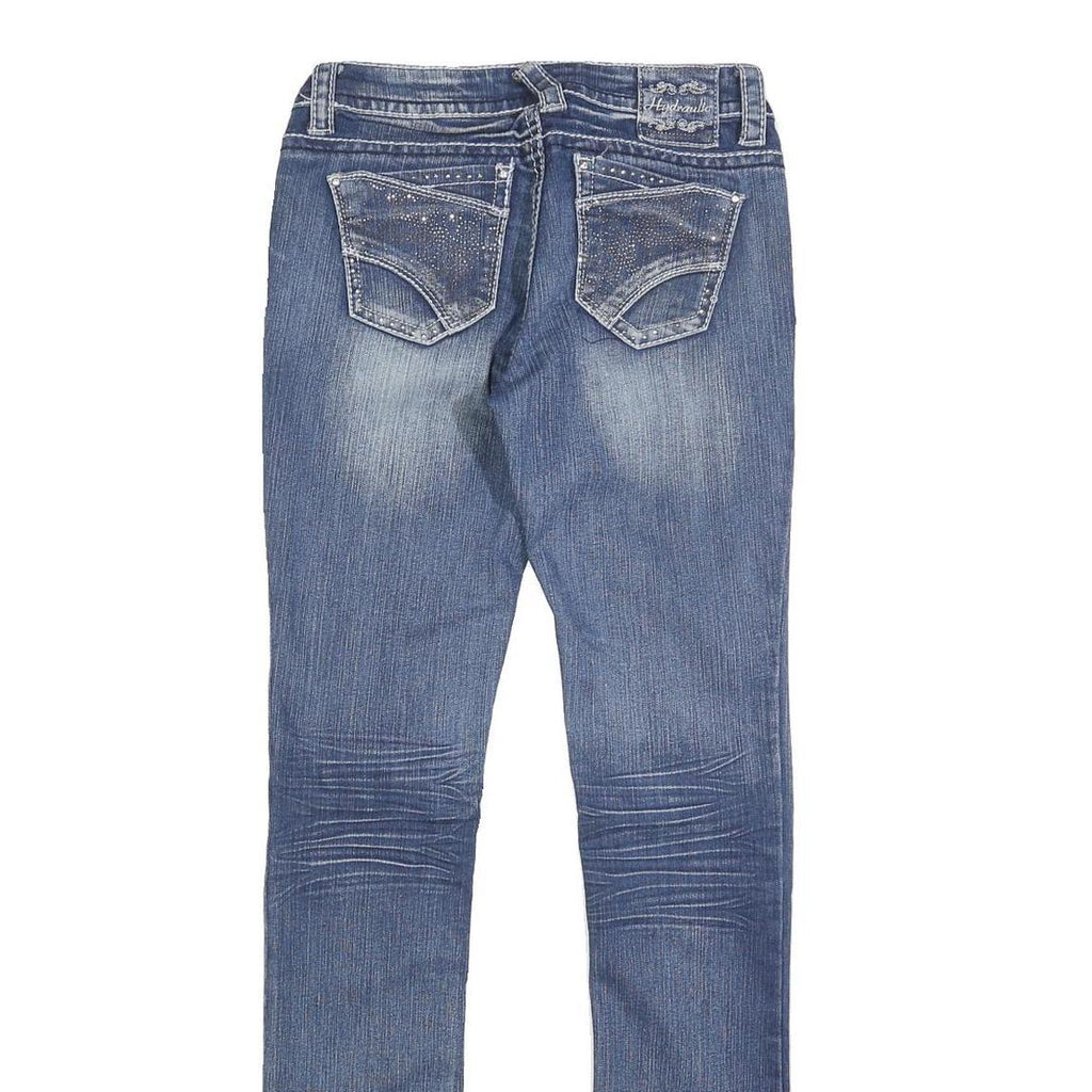 HYDRAULIC Womens Blue Slim Skinny Denim Jeans W28 L32 Stylish Faded Look
