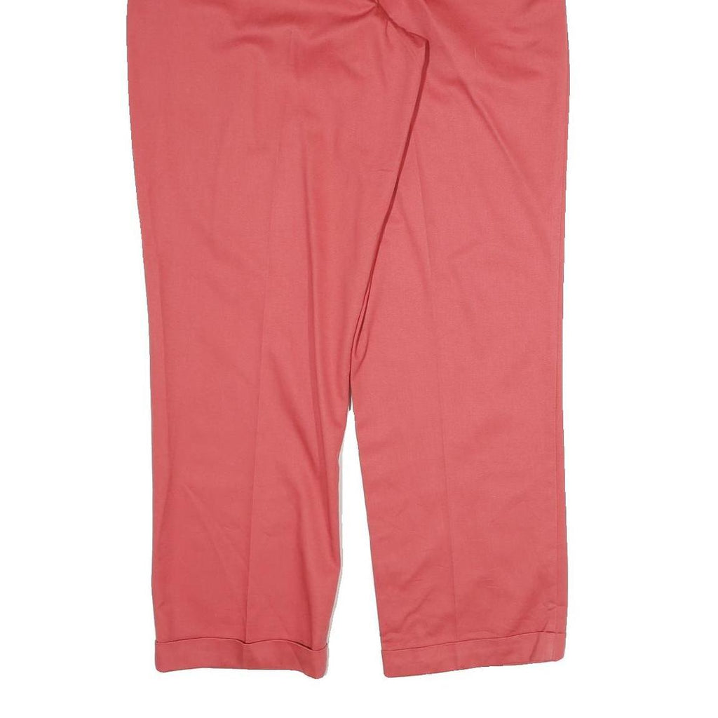 TOMMY HILFIGER Mens Cotton Pink Regular Straight Trousers W33 L31 Classic Zip