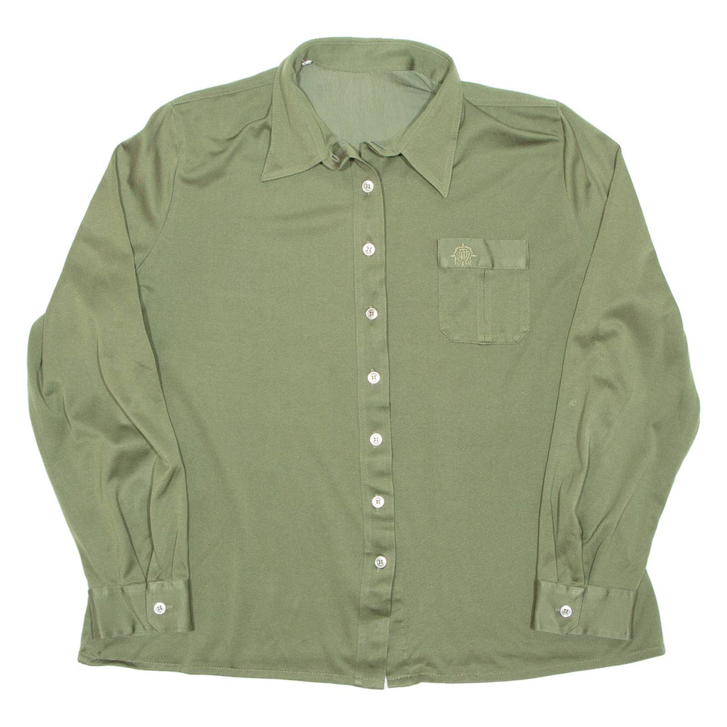 Womens Blouse Green Long Sleeve XL