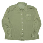 Womens Blouse Green Long Sleeve XL