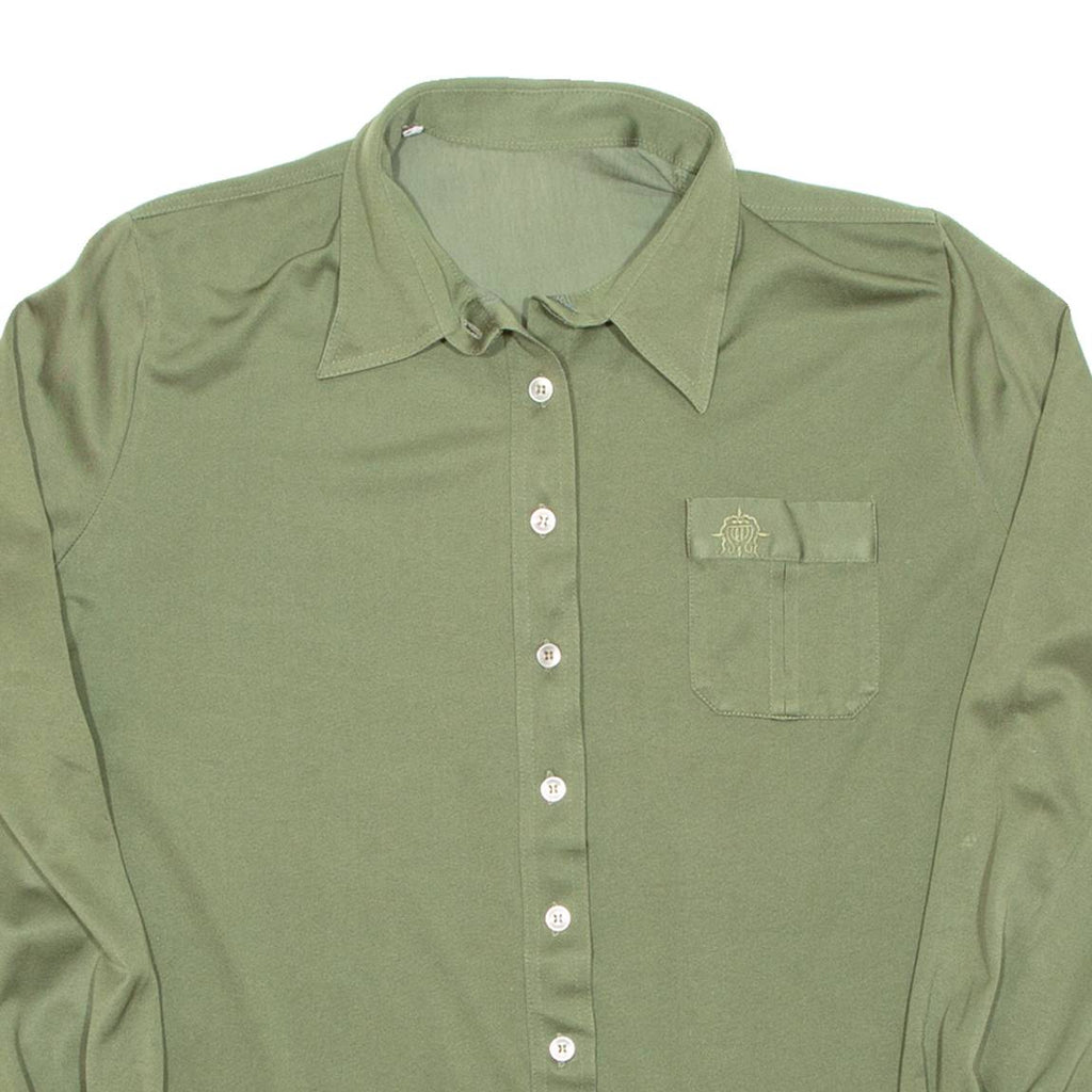 Womens Blouse Green Long Sleeve XL