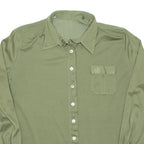 Womens Blouse Green Long Sleeve XL