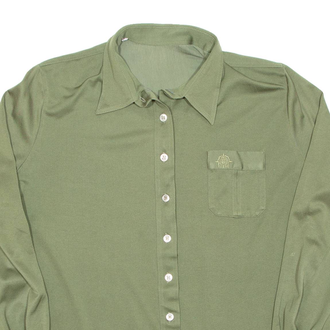 Womens Blouse Green Long Sleeve XL