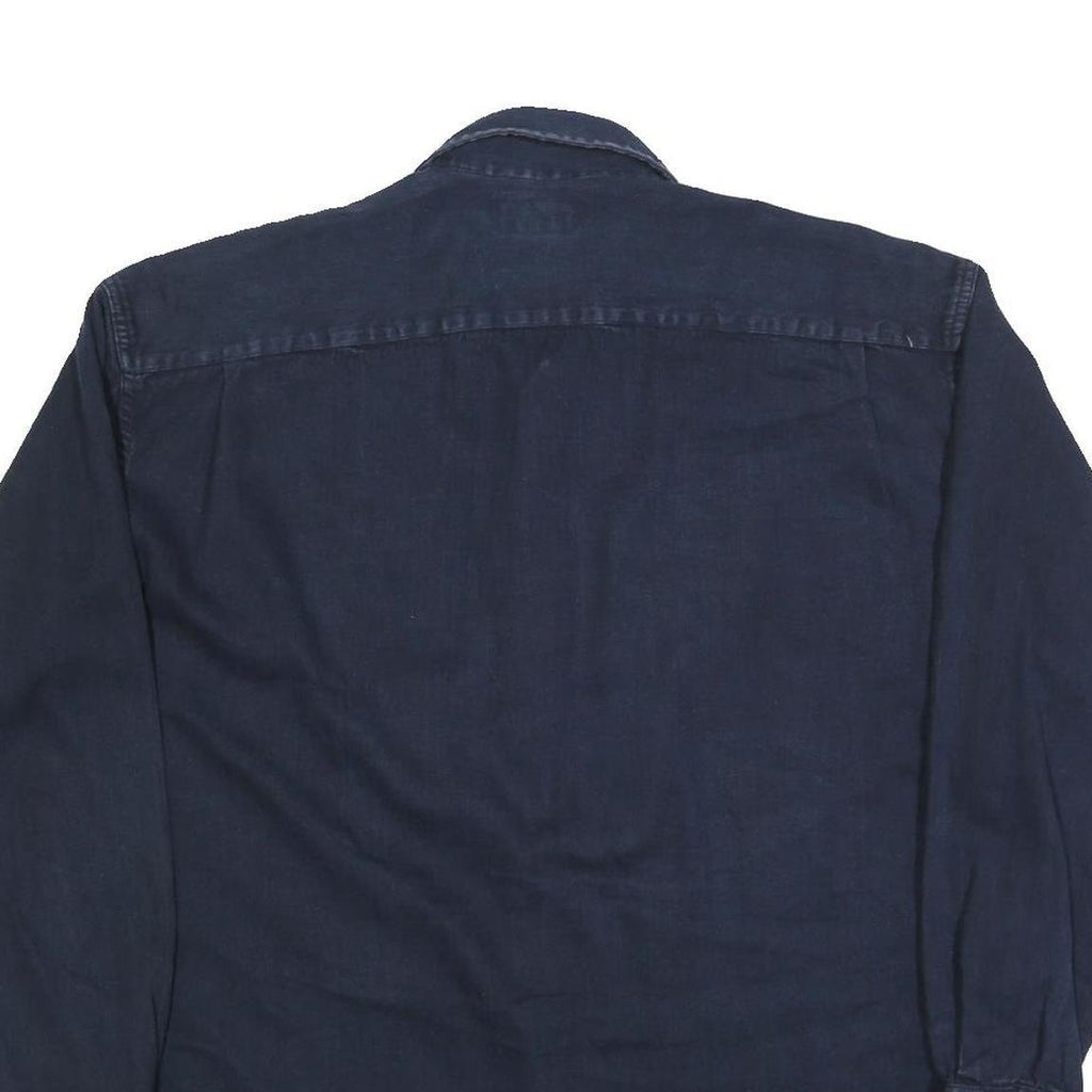 CAMBRIDGE CLASSICS Mens Navy Blue Shirt L Cotton Blend Casual Button Down