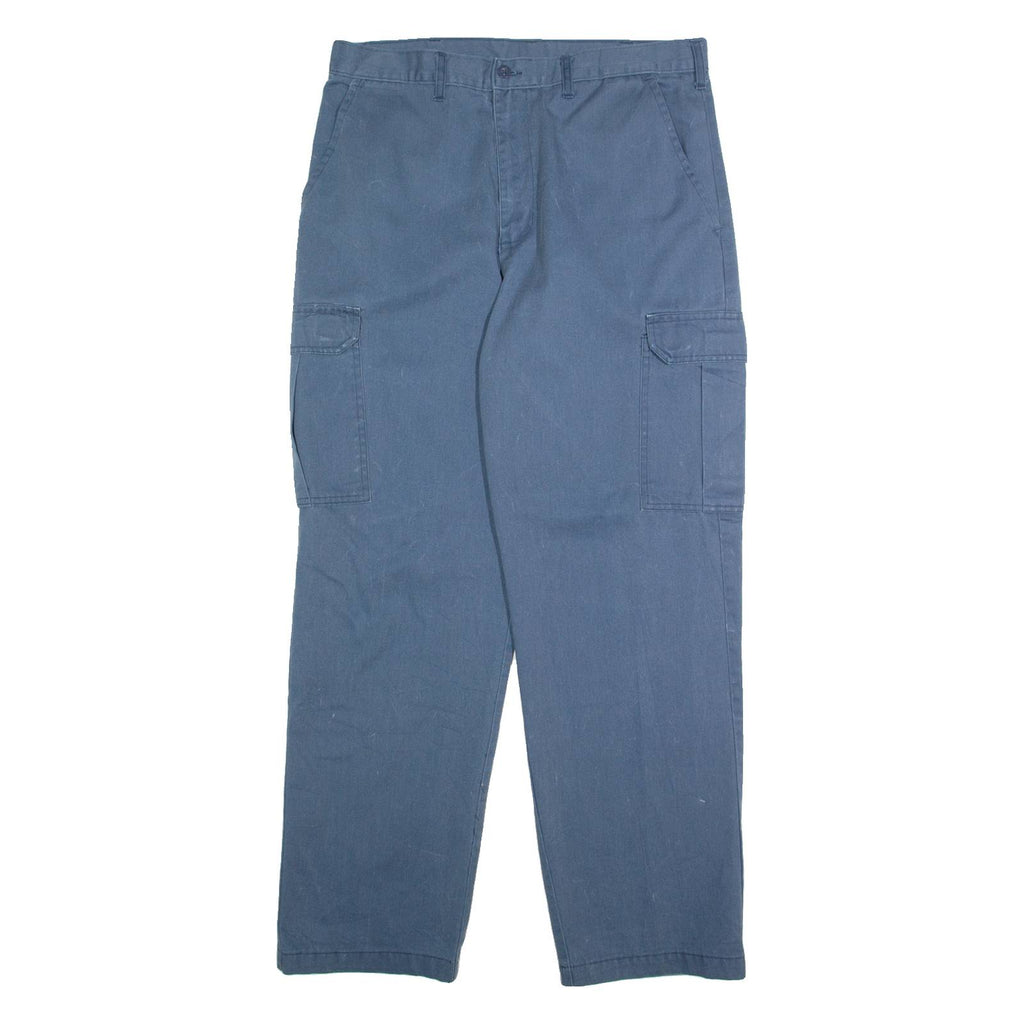 DICKIES Chino Cargo Mens Trousers Blue Regular Straight W36 L32
