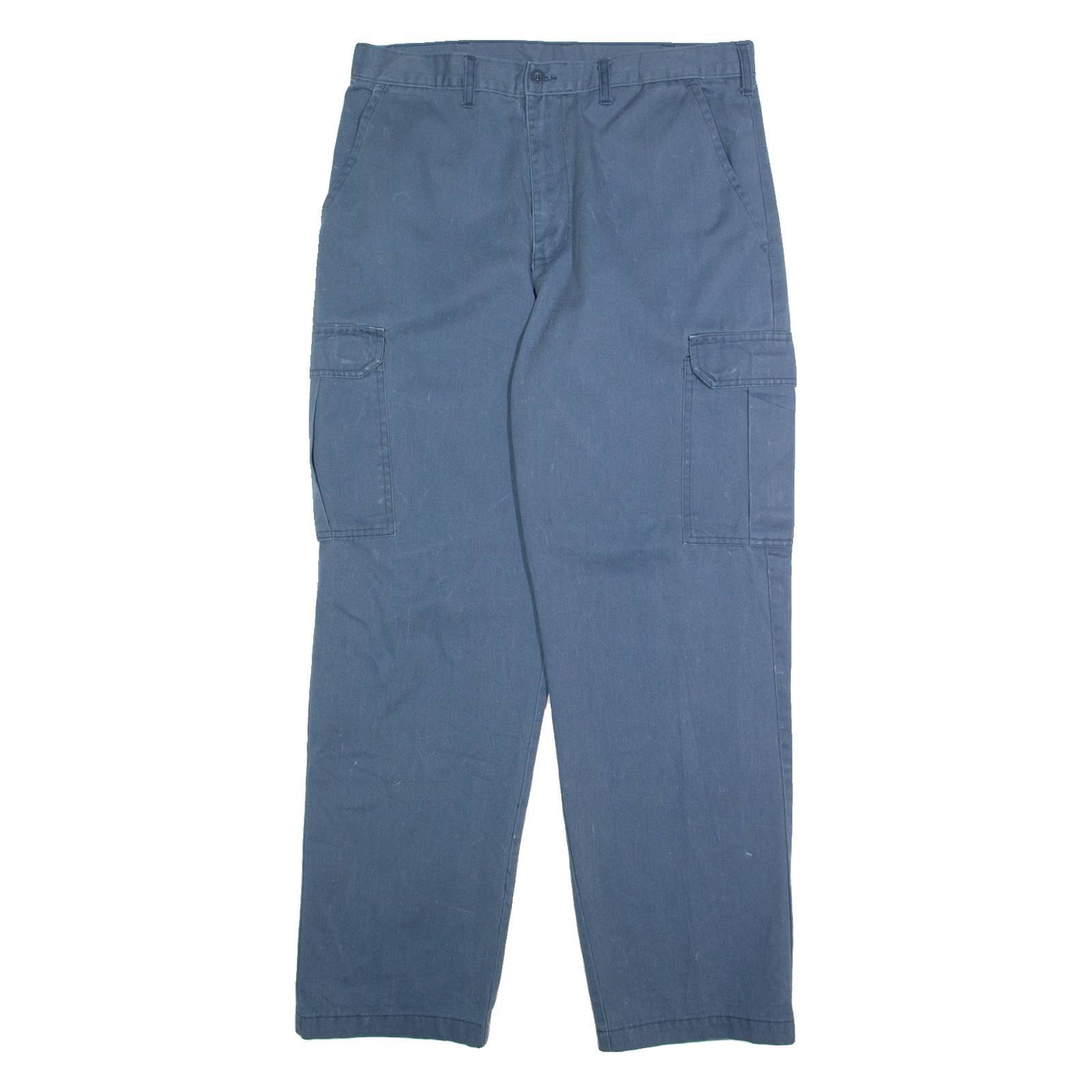 DICKIES Chino Cargo Mens Trousers Blue Regular Straight W36 L32