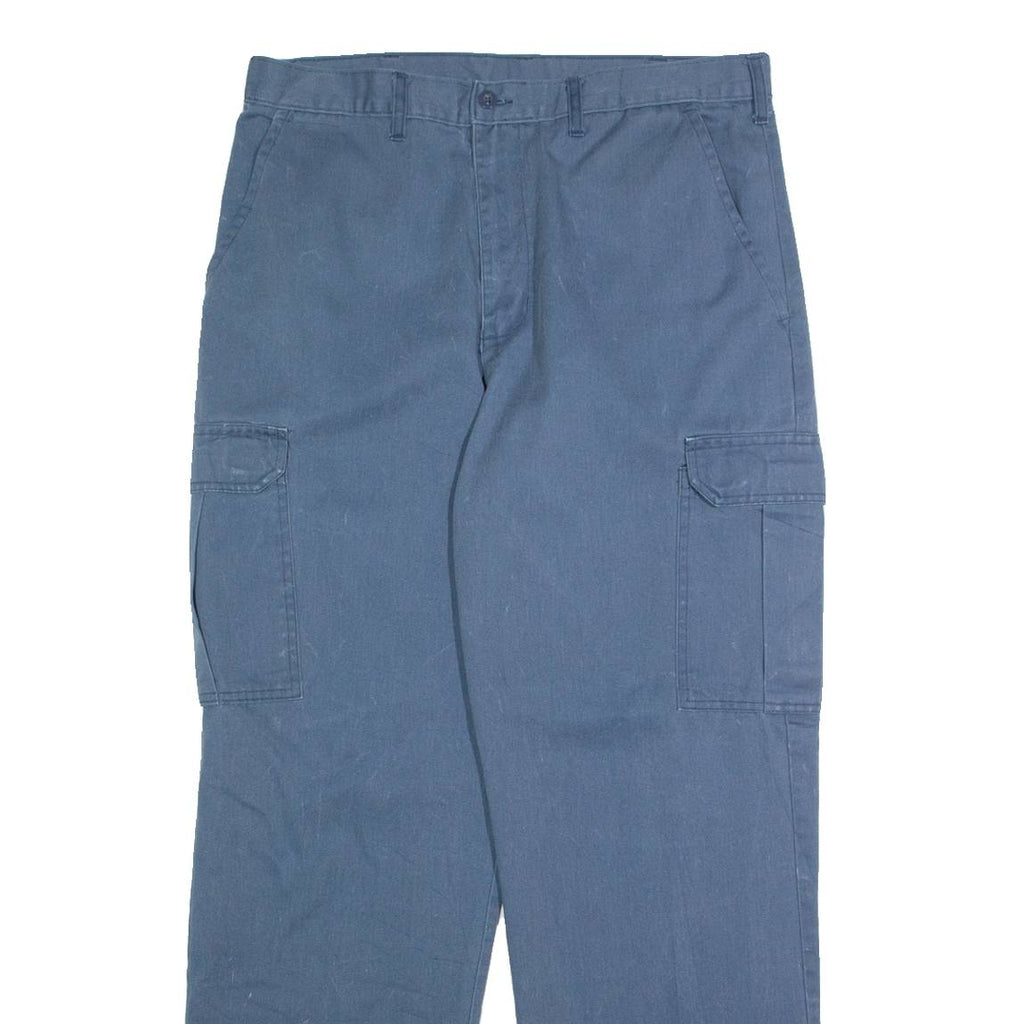 DICKIES Chino Cargo Mens Trousers Blue Regular Straight W36 L32