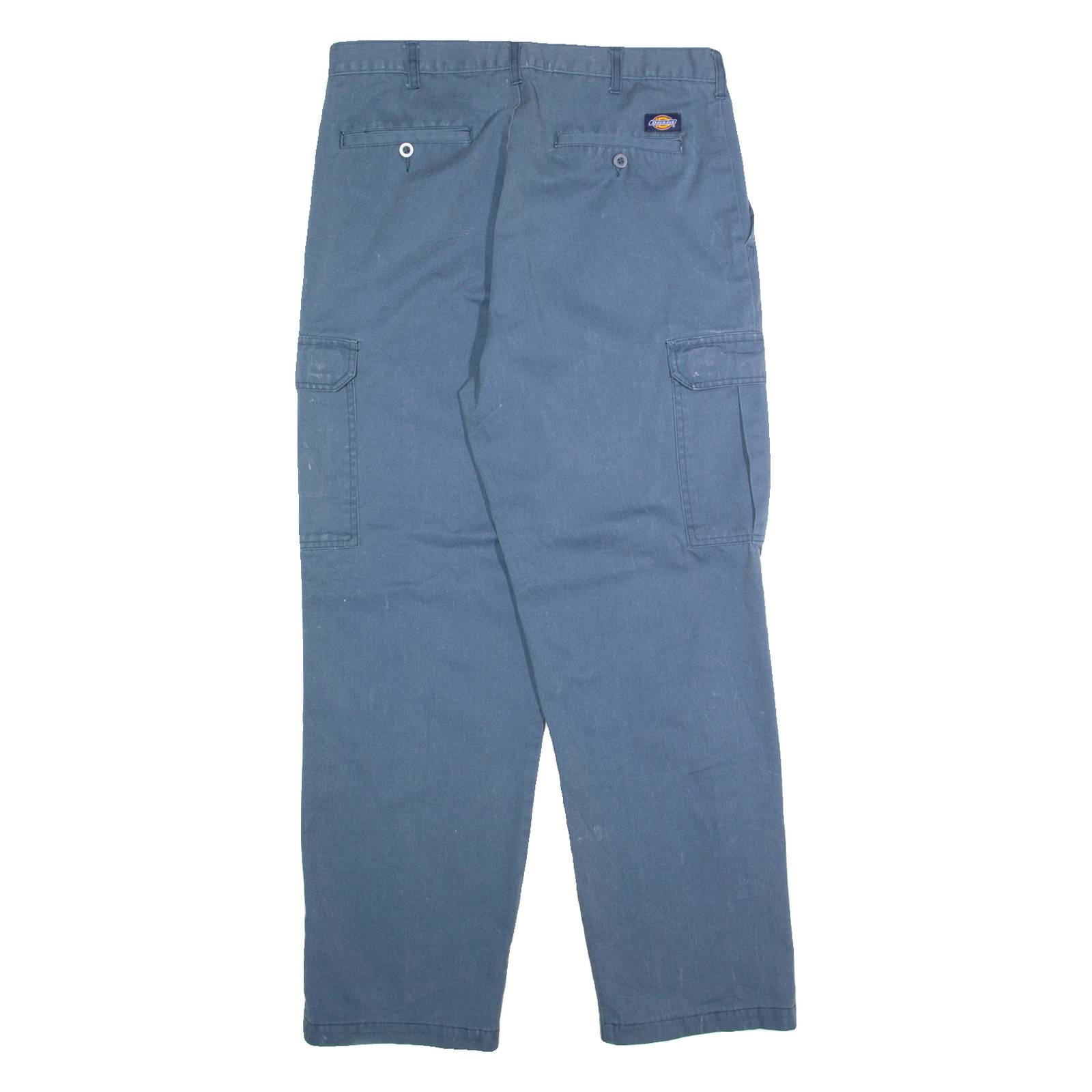 DICKIES Chino Cargo Mens Trousers Blue Regular Straight W36 L32