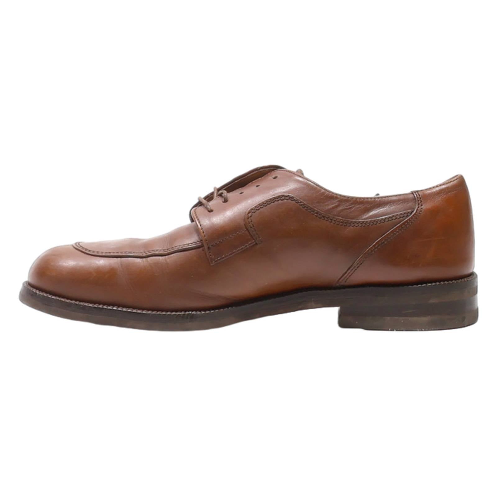 THOMAS PTRENTON Derby Shoes Brown Leather Mens UK 7.5