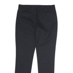 CLUB MONACO Womens Cotton Blend Black Regular Fit Straight Leg Trousers W30 L29