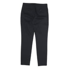 CLUB MONACO Womens Cotton Blend Black Regular Fit Straight Leg Trousers W30 L29