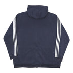 ADIDAS Mens Blue Pullover Hoodie 3XL Cotton Blend Full Zip Sportswear