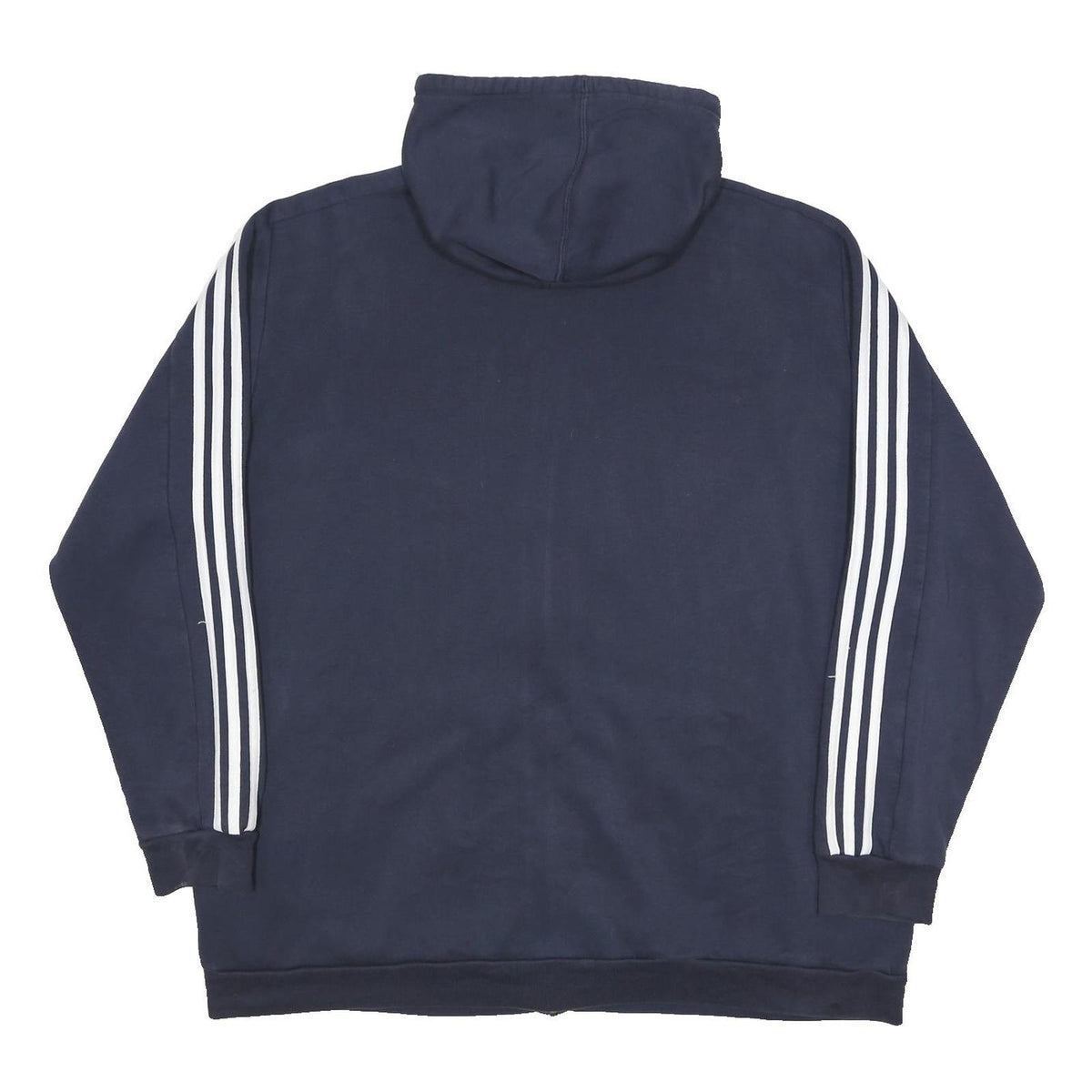 ADIDAS Mens Blue Pullover Hoodie 3XL Cotton Blend Full Zip Sportswear