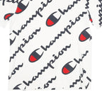 CHAMPION Mens White Black & Red Logo Graphic T-Shirt XL Short Sleeve Crew Neck