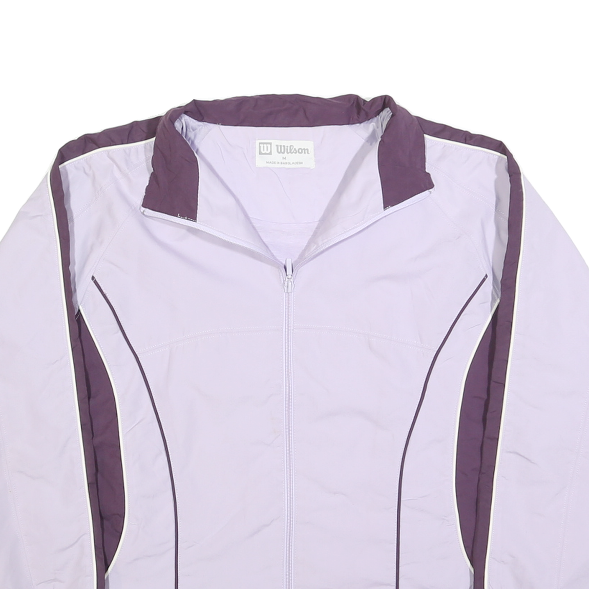 WILSON Womens Purple Zip Jacket M Polyester Lightweight Sportswear