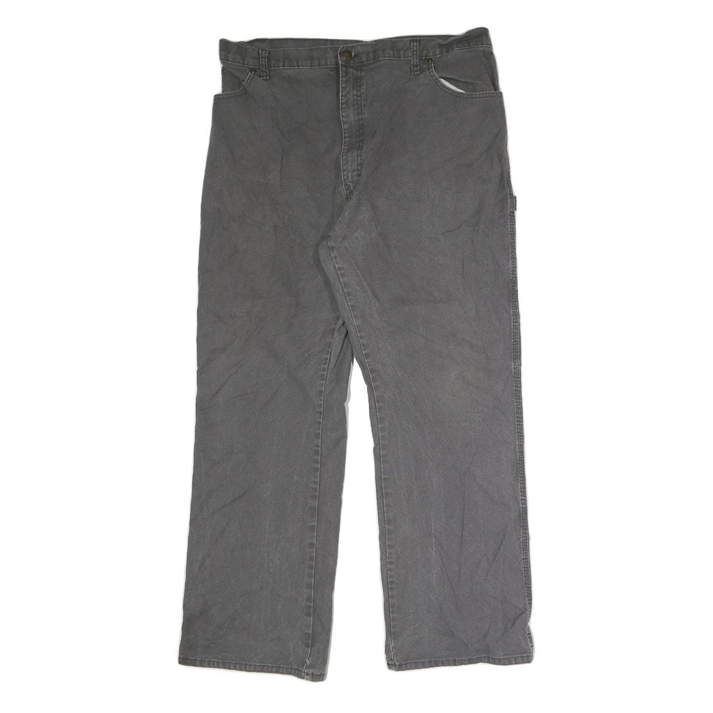 DICKIES Mens Regular Grey Cotton Blend Jeans Button W40 L31 Workwear Durable