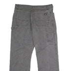DICKIES Mens Regular Grey Cotton Blend Jeans Button W40 L31 Workwear Durable